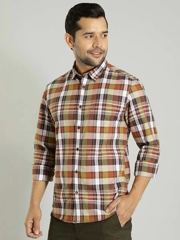 Indian Terrain Men Checkered Multicolor Shirt
